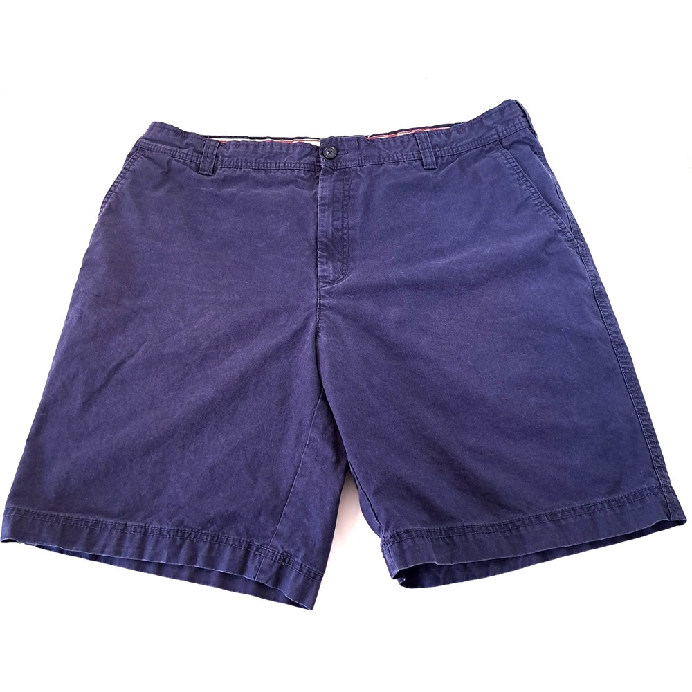 Vtg IZOD "Seaside for Life" Chino Shorts Men's 38 Navy Blue Classic Preppy